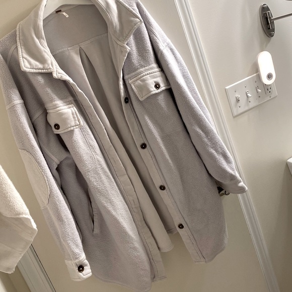 Free People ruby shacket—stone color - xl we the free - Picture 1 of 8